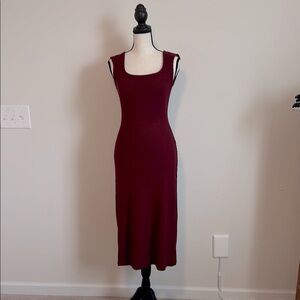 Burgundy Sleeveless Dress